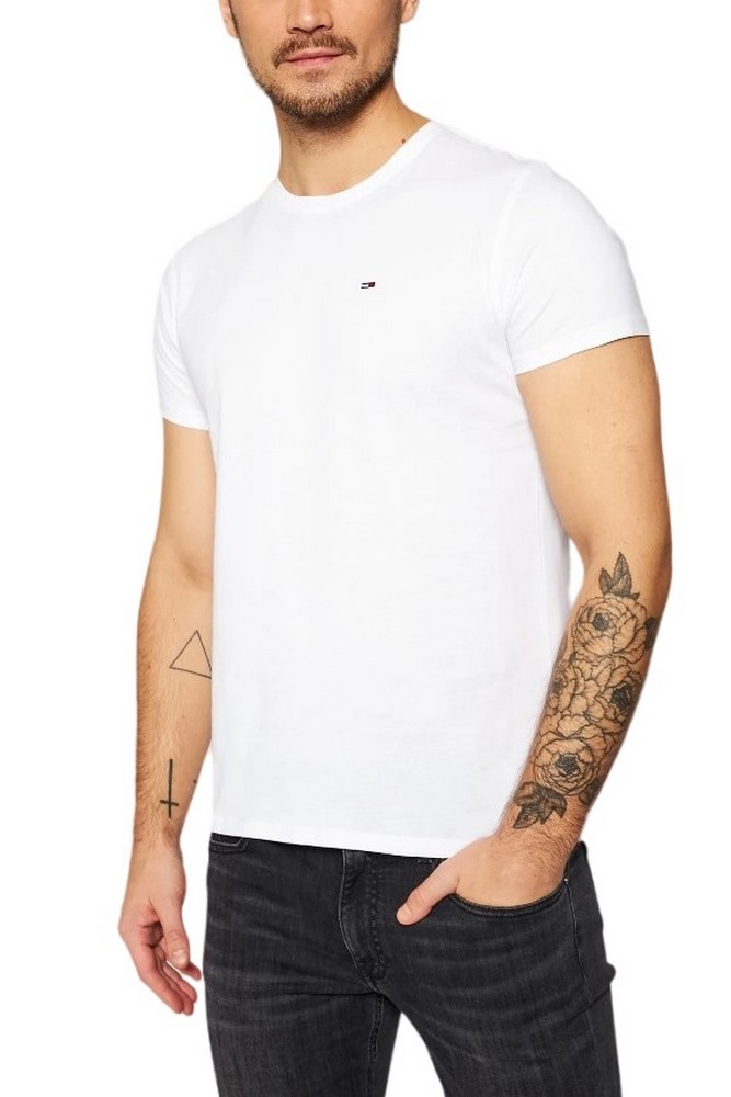 TOMMY HILFIGER TJM XSLIM JERSEY TEE T-SHIRT ΜΠΛΟΥΖΑ ΑΝΔΡΙΚΗ WHITE