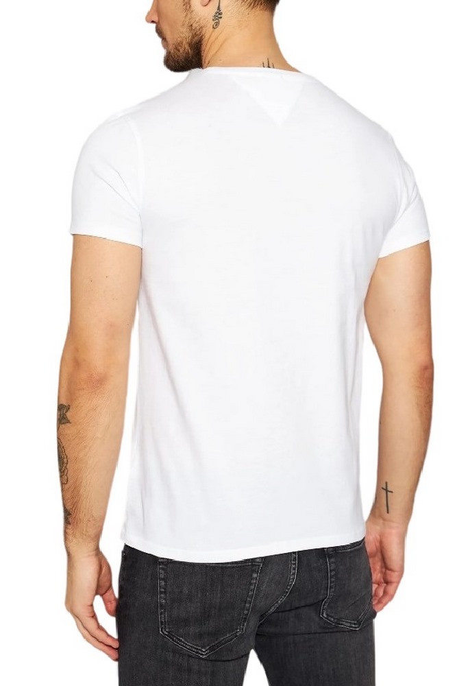 TOMMY HILFIGER TJM XSLIM JERSEY TEE T-SHIRT ΜΠΛΟΥΖΑ ΑΝΔΡΙΚΗ WHITE