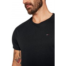 TOMMY HILFIGER TJM XSLIM JERSEY TEE T-SHIRT ΜΠΛΟΥΖΑ ΑΝΔΡΙΚΗ BLACK