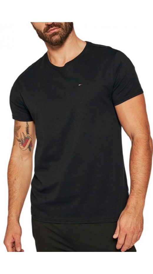 TOMMY HILFIGER TJM XSLIM JERSEY TEE T-SHIRT ΜΠΛΟΥΖΑ ΑΝΔΡΙΚΗ BLACK