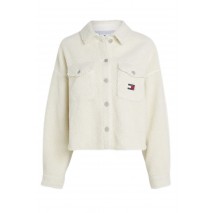 TOMMY JEANS TEDDY BADGE OVERSHIRT ΠΟΥΚΑΜΙΣΟ ΓΥΝΑΙΚΕΙΟ OFF WHITE