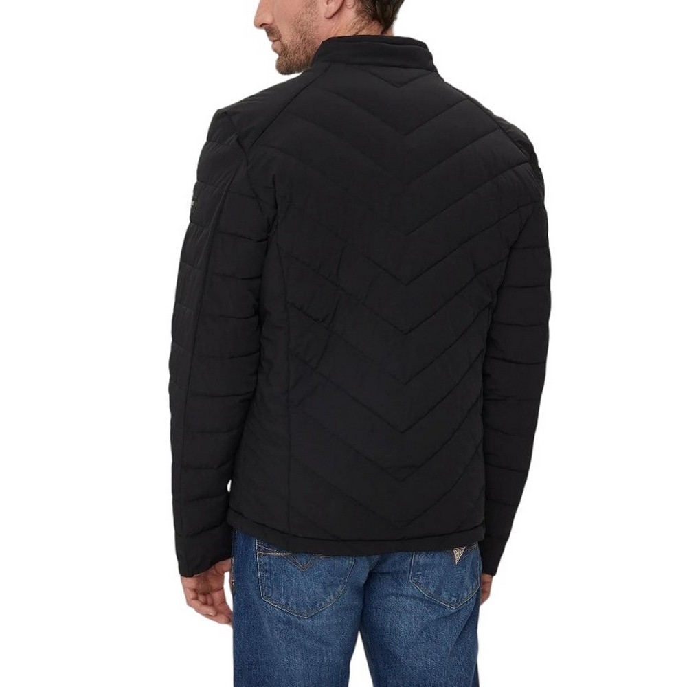 GUESS STRETCH NYLON PADDED JACKET ΜΠΟΥΦΑΝ ΑΝΔΡΙΚΟ BLACK