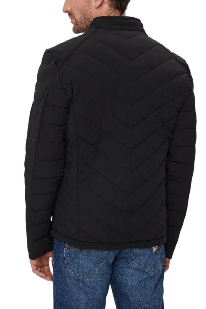 GUESS STRETCH NYLON PADDED JACKET ΜΠΟΥΦΑΝ ΑΝΔΡΙΚΟ BLACK