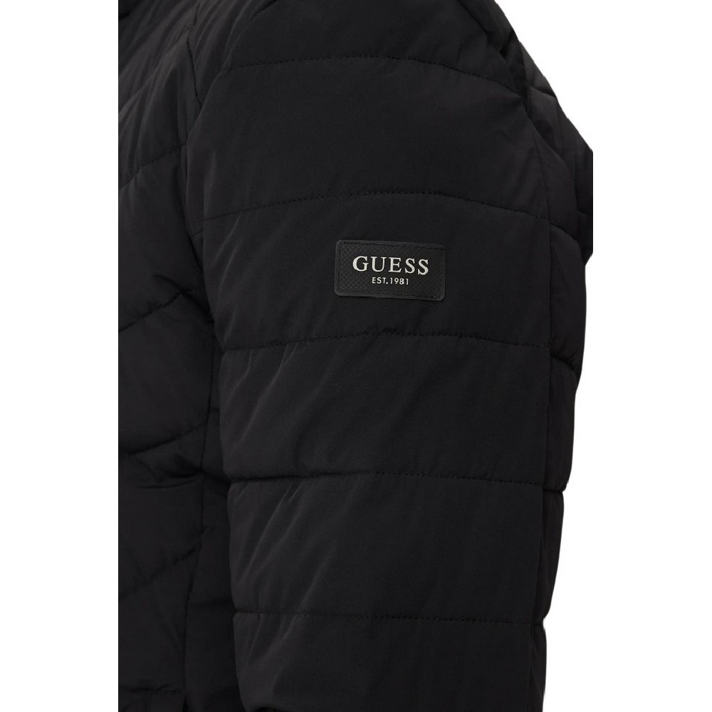 GUESS STRETCH NYLON PADDED JACKET ΜΠΟΥΦΑΝ ΑΝΔΡΙΚΟ BLACK