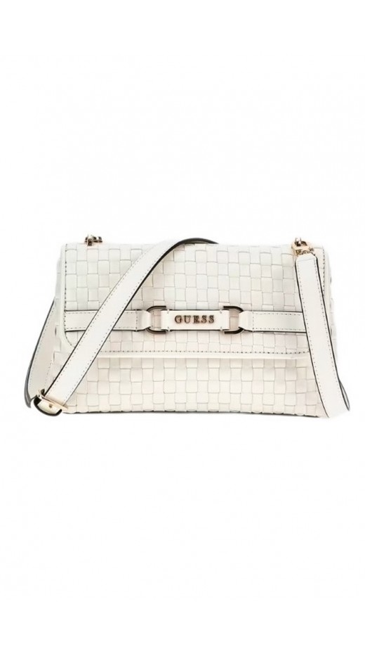 GUESS MAJKA CROSSBODY FLAP ΤΣΑΝΤΑ ΓΥΝΑΙΚΕΙΑ WHITE