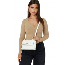 GUESS MAJKA CROSSBODY FLAP ΤΣΑΝΤΑ ΓΥΝΑΙΚΕΙΑ WHITE