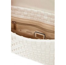 GUESS MAJKA CROSSBODY FLAP ΤΣΑΝΤΑ ΓΥΝΑΙΚΕΙΑ WHITE