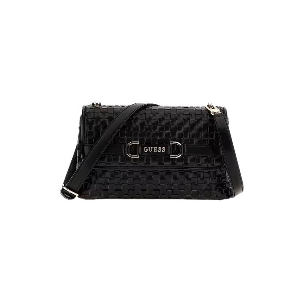 GUESS MAJKA CROSSBODY FLAP ΤΣΑΝΤΑ ΓΥΝΑΙΚΕΙΑ BLACK