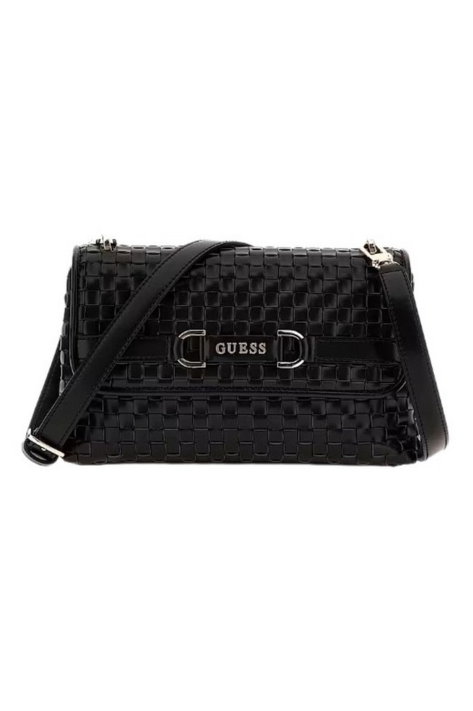 GUESS MAJKA CROSSBODY FLAP ΤΣΑΝΤΑ ΓΥΝΑΙΚΕΙΑ BLACK