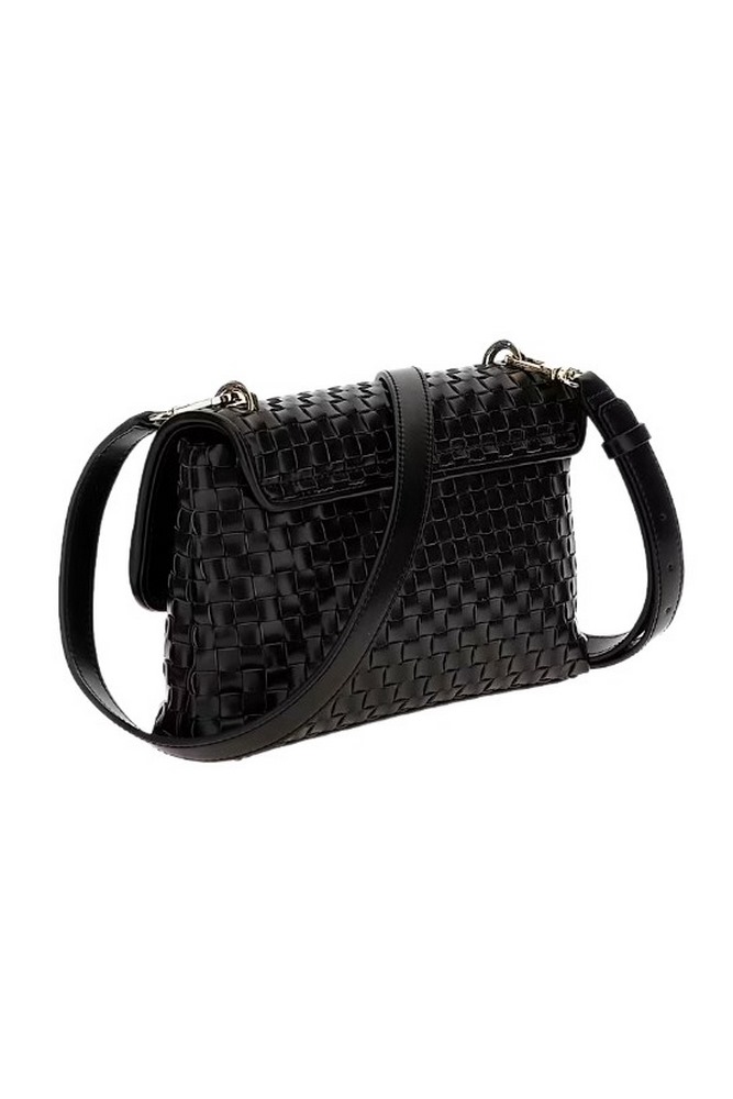 GUESS MAJKA CROSSBODY FLAP ΤΣΑΝΤΑ ΓΥΝΑΙΚΕΙΑ BLACK