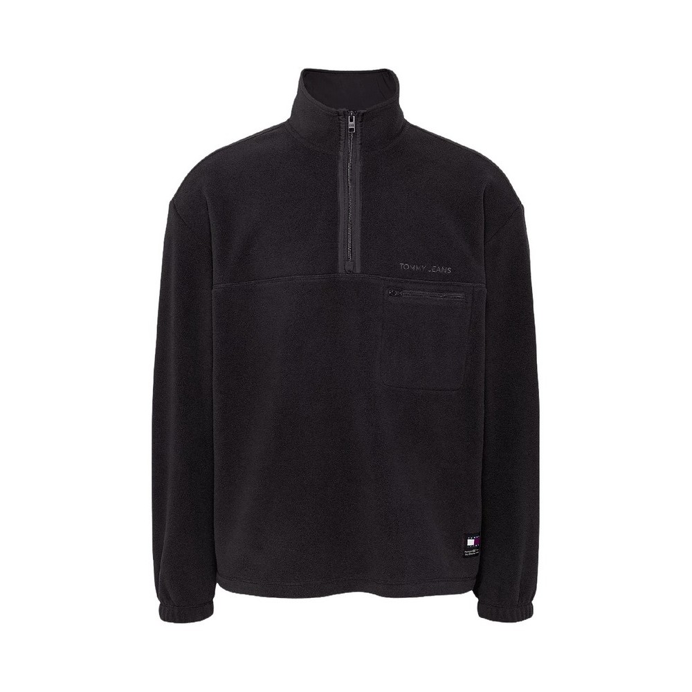 TOMMY HILFIGER RLX SCLASSIC FLEECE ΜΠΛΟΥΖΑ ΑΝΔΡΙΚΗ BLACK