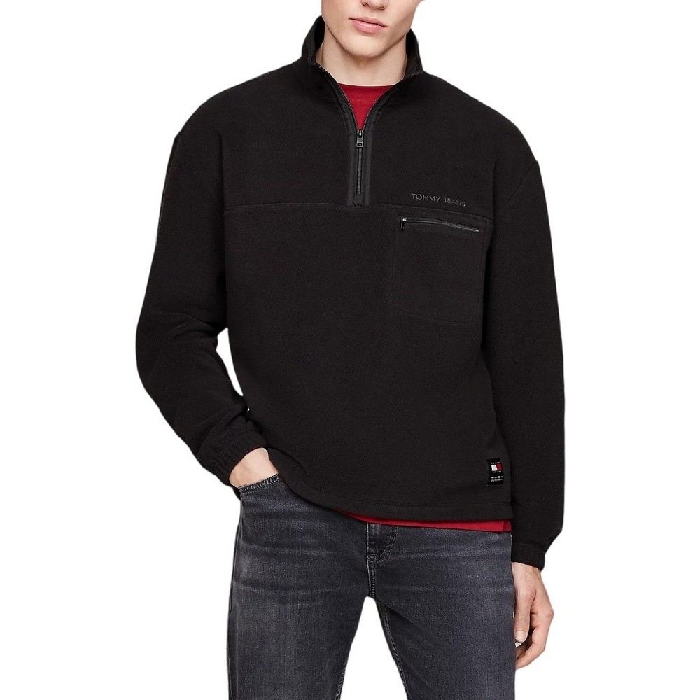 TOMMY HILFIGER RLX SCLASSIC FLEECE ΜΠΛΟΥΖΑ ΑΝΔΡΙΚΗ BLACK