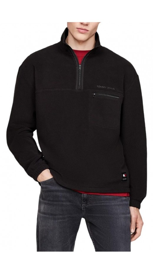 TOMMY HILFIGER RLX SCLASSIC FLEECE ΜΠΛΟΥΖΑ ΑΝΔΡΙΚΗ BLACK