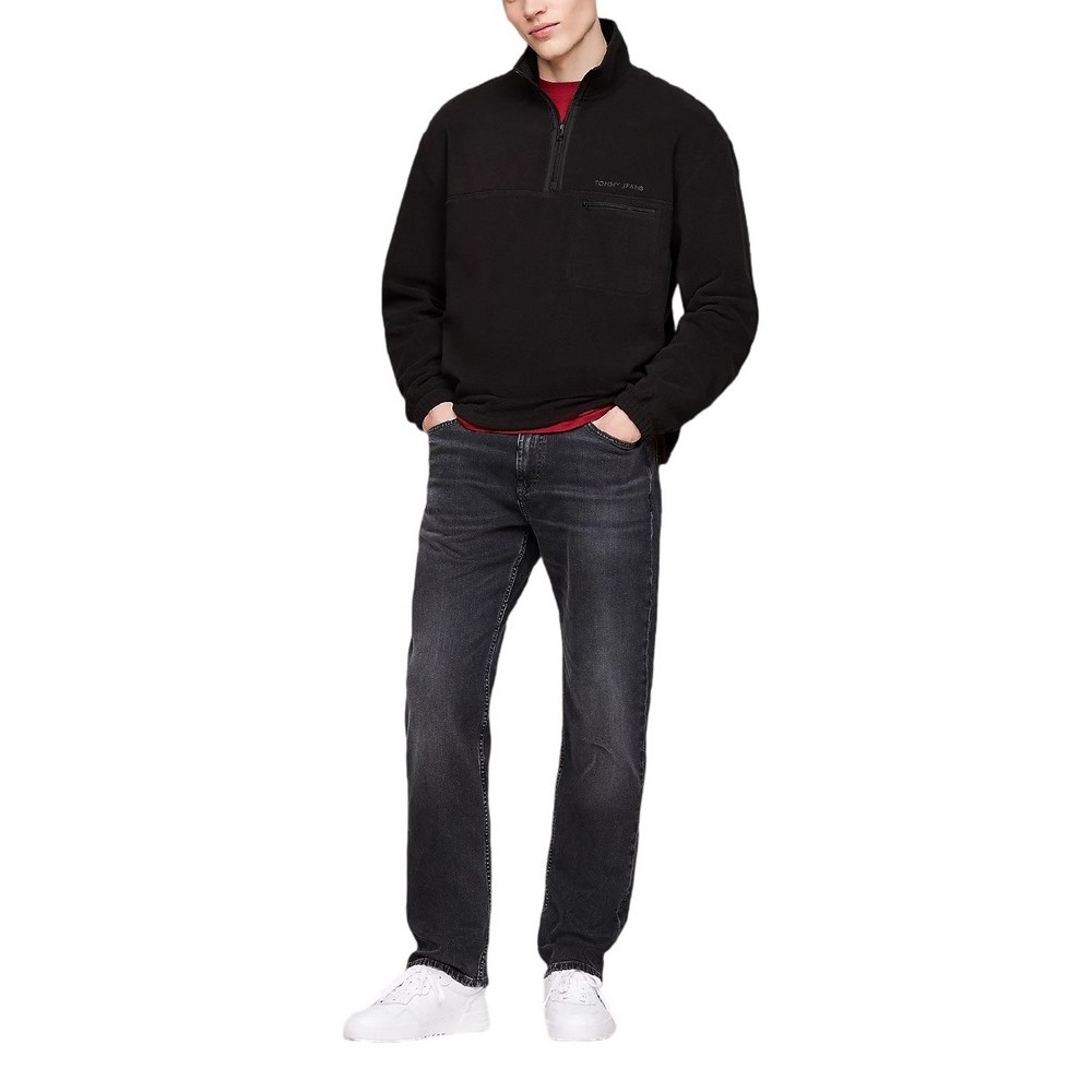 TOMMY HILFIGER RLX SCLASSIC FLEECE ΜΠΛΟΥΖΑ ΑΝΔΡΙΚΗ BLACK