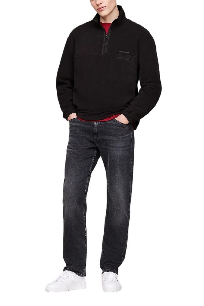 TOMMY HILFIGER RLX SCLASSIC FLEECE ΜΠΛΟΥΖΑ ΑΝΔΡΙΚΗ BLACK