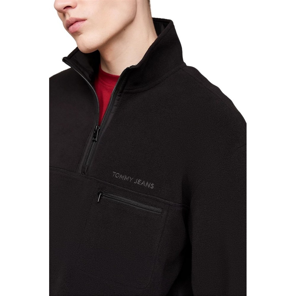 TOMMY HILFIGER RLX SCLASSIC FLEECE ΜΠΛΟΥΖΑ ΑΝΔΡΙΚΗ BLACK