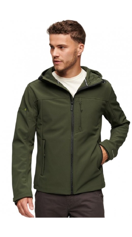 SUPERDRY HOODED SOFT SHELL JACKET ΜΠΟΥΦΑΝ ΑΝΔΡΙΚΟ KHAKI