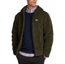 TOMMY JEANS REG BADGE TEDDY ZIP ΜΠΟΥΦΑΝ ΑΝΔΡΙΚΟ GREEN