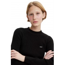 LEVIS CREW RIB A07190000 ΜΠΛΟΥΖΑ ΠΛΕΚΤΗ ΓΥΝΑΙΚΕΙΑ BLACK