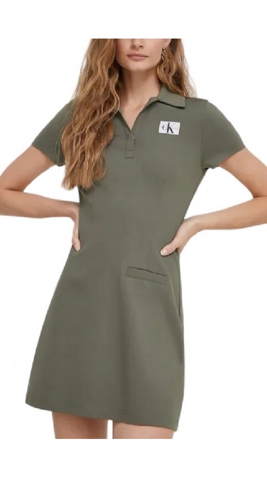 CALVIN KLEIN JEANS MILANO UTILITY DRESS ΦΟΡΕΜΑ ΓΥΝΑΙΚΕΙΟ OLIVE