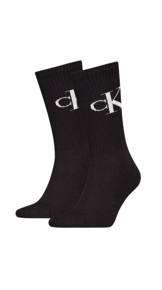 CALVIN KLEIN JEANS MEN SOCK 2P MONOGRAM ΚΑΛΤΣΕΣ ΑΝΔΡΙΚΕΣ BLACK