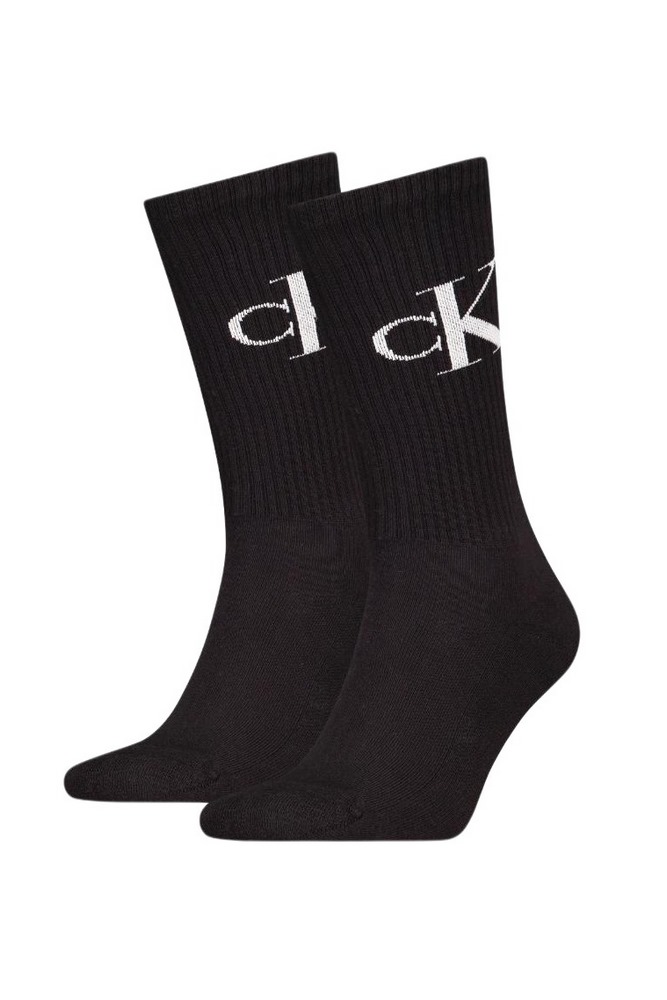 CALVIN KLEIN JEANS MEN SOCK 2P MONOGRAM ΚΑΛΤΣΕΣ ΑΝΔΡΙΚΕΣ BLACK