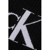 CALVIN KLEIN JEANS MEN SOCK 2P MONOGRAM ΚΑΛΤΣΕΣ ΑΝΔΡΙΚΕΣ BLACK