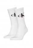 CALVIN KLEIN JEANS MEN SOCK 2P MONOGRAM ΚΑΛΤΣΕΣ ΑΝΔΡΙΚΕΣ WHITE