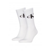 CALVIN KLEIN JEANS MEN SOCK 2P MONOGRAM ΚΑΛΤΣΕΣ ΑΝΔΡΙΚΕΣ WHITE