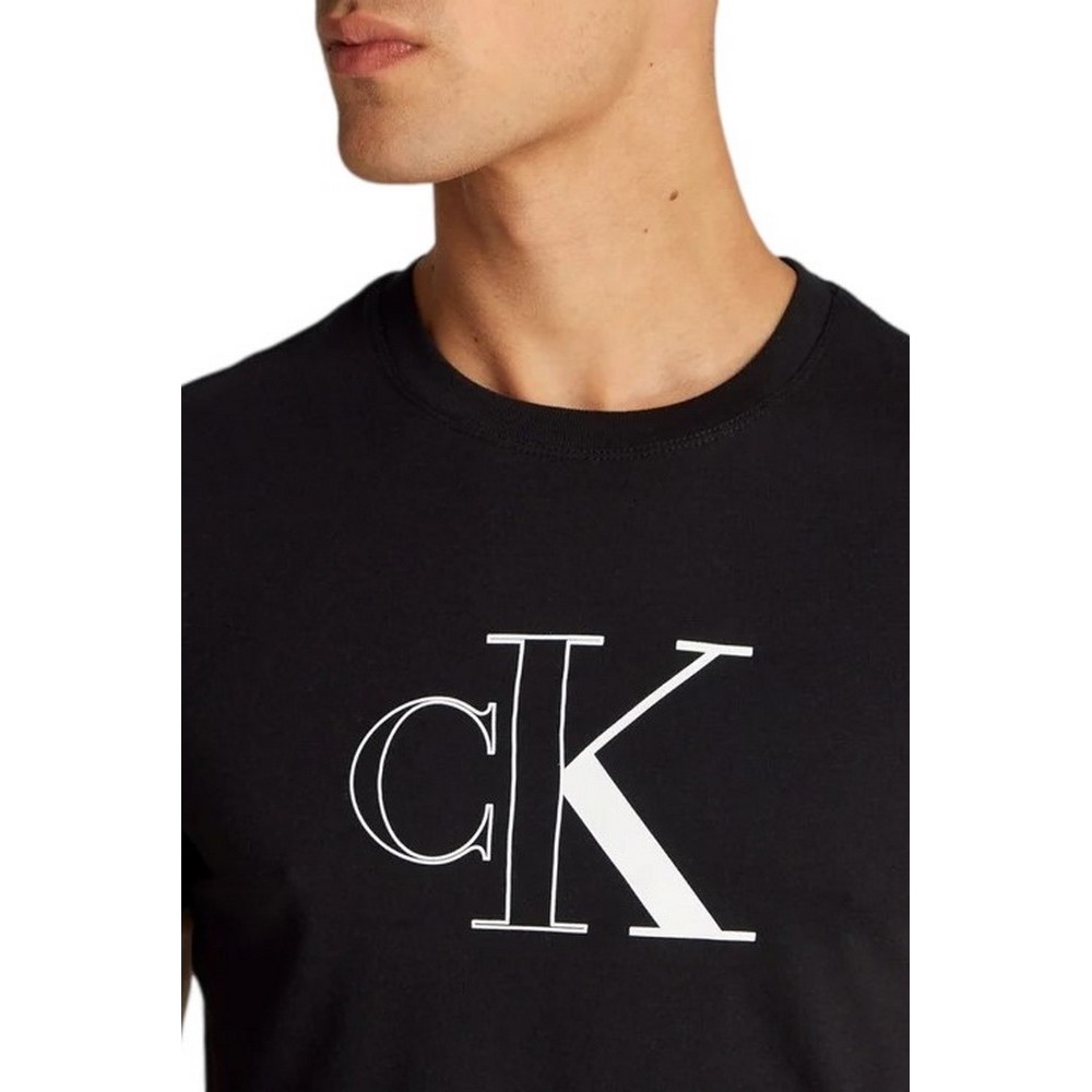 CALVIN KLEIN JEANS OUTLINE MONOLOGO T-SHIRT ΜΠΛΟΥΖΑ ΑΝΔΡΙΚΗ BLACK