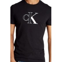 CALVIN KLEIN JEANS OUTLINE MONOLOGO T-SHIRT ΜΠΛΟΥΖΑ ΑΝΔΡΙΚΗ BLACK