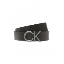 CALVIN KLEIN ADJ/REV CK METAL BOMBE PB 35MM ΖΩΝΗ ΑΝΔΡΙΚΗ BLACK/BROWN