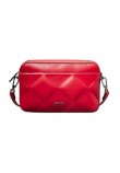 CALVIN KLEIN DIAMOND QUILT CAMERA BAG W/PKT ΤΣΑΝΤΑ ΓΥΝΑΙΚΕΙΑ RED