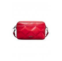 CALVIN KLEIN DIAMOND QUILT CAMERA BAG W/PKT ΤΣΑΝΤΑ ΓΥΝΑΙΚΕΙΑ RED