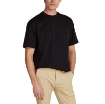 CALVIN KLEIN JEANS CK APPLIQUE TEE T-SHIRT ΜΠΛΟΥΖΑ ΑΝΔΡΙΚΗ BLACK