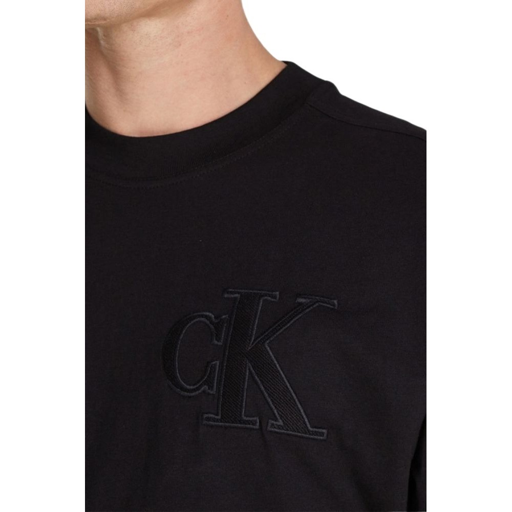 CALVIN KLEIN JEANS CK APPLIQUE TEE T-SHIRT ΜΠΛΟΥΖΑ ΑΝΔΡΙΚΗ BLACK