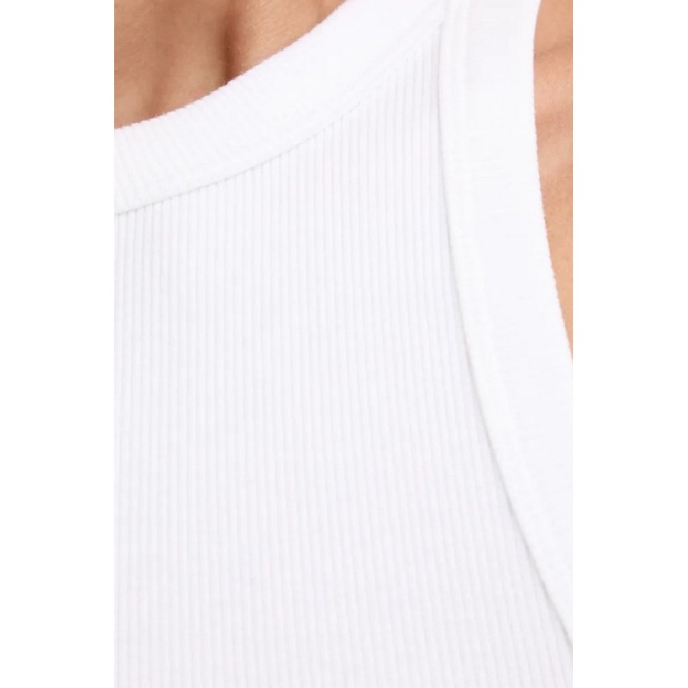 CALVIN KLEIN JEANS WOVEN LABEL TANK TOP ΤΟΠ ΓΥΝΑΙΚΕΙΟ BRIGHT WHITE