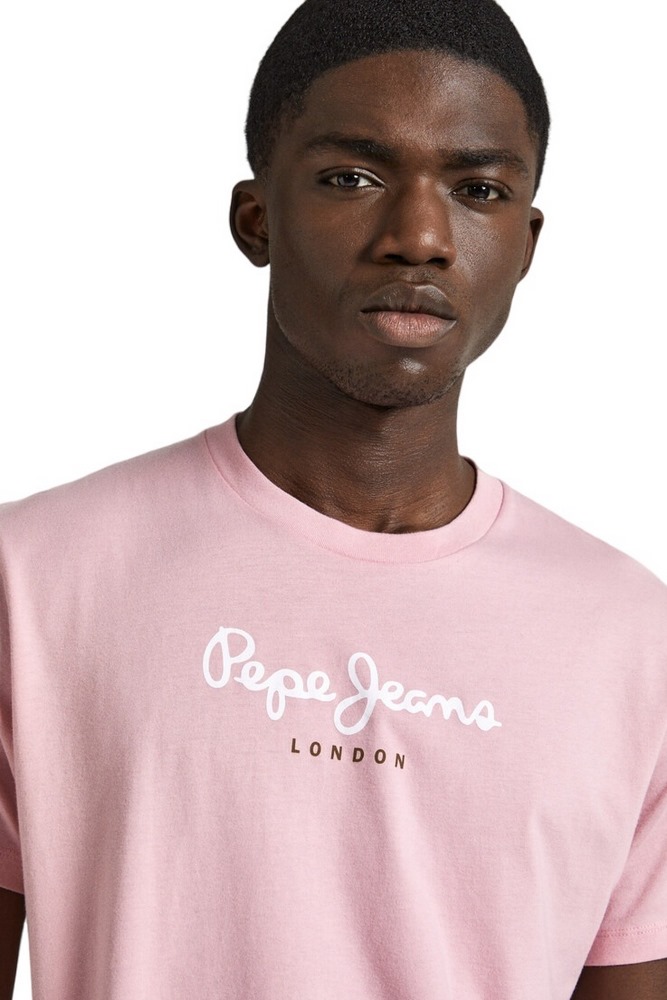 PEPE JEANS LONDON DROP 1 EGGOT-SHIRT ΜΠΛΟΥΖΑ ΑΝΔΡΙΚΗ PINK