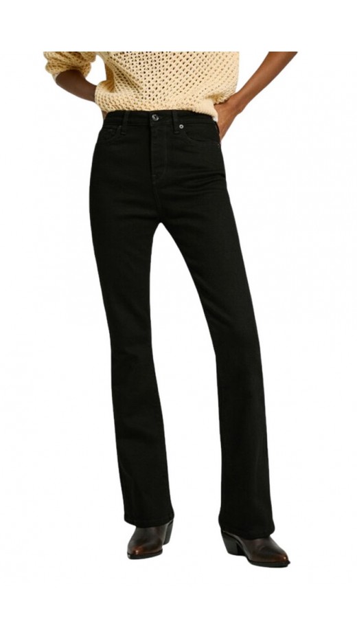 PEPE JEANS LONDON DROP 2 FLARE HW 32 ΠΑΝΤΕΛΟΝΙ ΓΥΝΑΙΚΕΙΟ BLACK DENIM