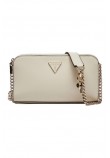 GUESS DARYNA STATUS CROSSBODY ΤΣΑΝΤΑ ΓΥΝΑΙΚΕΙΑ ECRU