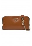 GUESS DARYNA STATUS CROSSBODY ΤΣΑΝΤΑ ΓΥΝΑΙΚΕΙΑ COGNAC