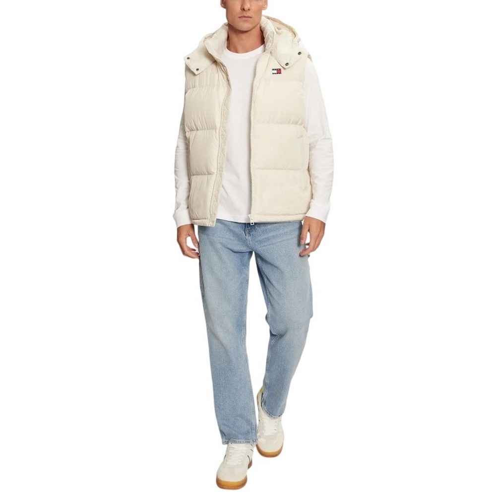 TOMMY JEANS ALASKA VEST ΓΙΛΕΚΟ ΜΠΟΥΦΑΝ ΑΝΔΡΙΚΟ OFF WHITE