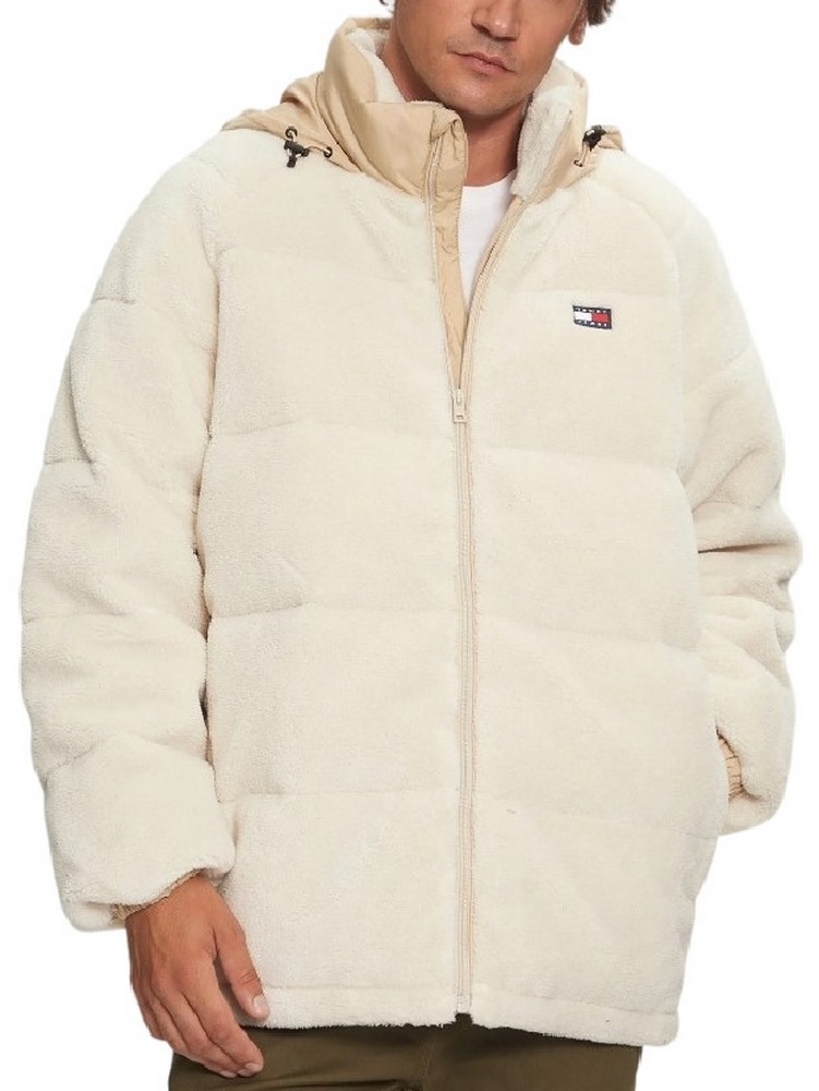 TOMMY JEANS POLY TEDDY PUFFER ΜΠΟΥΦΑΝ ΑΝΔΡΙΚΟ WHITE