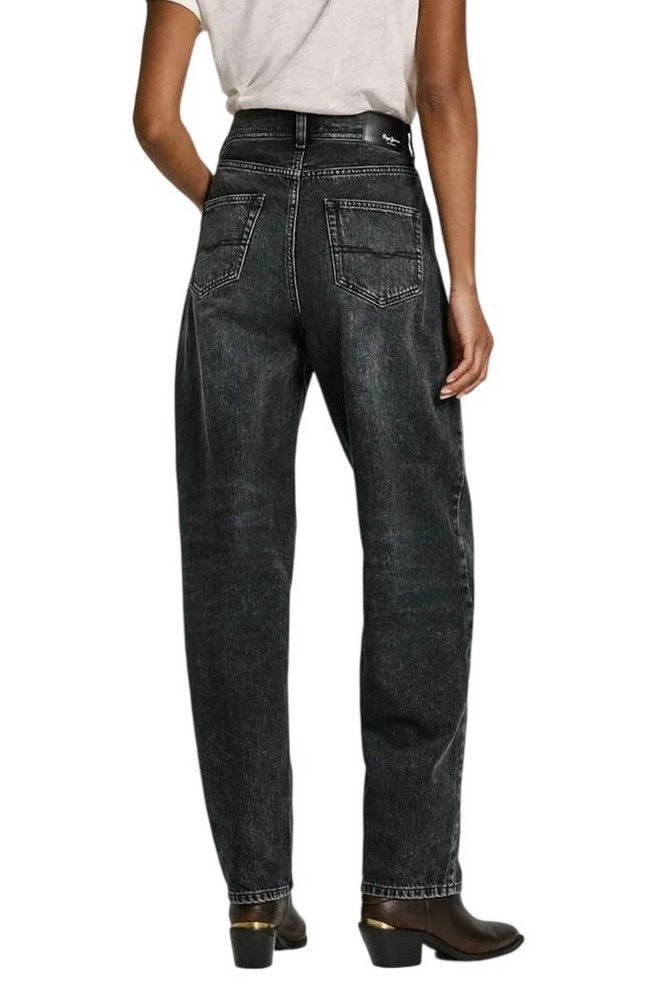 PEPE JEANS LONDON DROP 2 BARREL JEANS UHW 30 ΠΑΝΤΕΛΟΝΙ ΓΥΝΑΙΚΕΙΟ BLACK DENIM