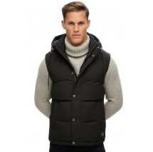 SUPERDRY D3 OVIN EVEREST HOODED PUFFER GILET ΓΙΛΕΚΟ ΜΠΟΥΦΑΝ ΑΝΔΡΙΚΟ BLACK