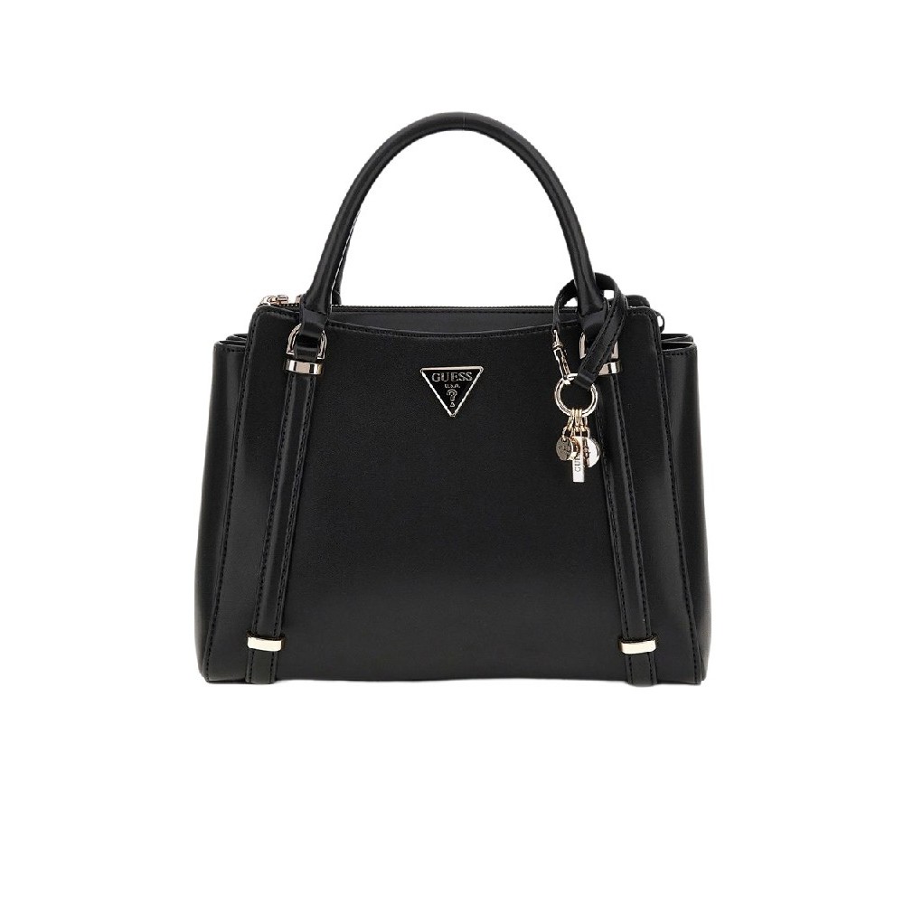 GUESS DARYNA 2 COMP SATCHEL ΤΣΑΝΤΑ ΓΥΝΑΙΚΕΙΑ BLACK