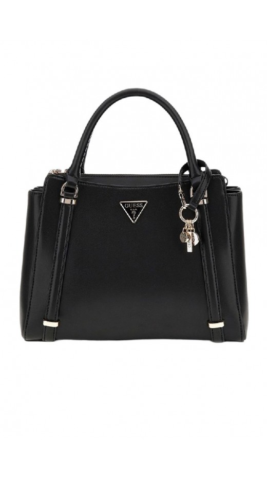 GUESS DARYNA 2 COMP SATCHEL ΤΣΑΝΤΑ ΓΥΝΑΙΚΕΙΑ BLACK