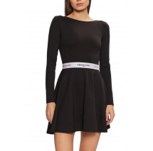 TOMMY JEANS TAPE FIT FLARE DRESS EXT ΦΟΡΕΜΑ ΓΥΝΑΙΚΕΙΟ BLACK