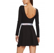 TOMMY JEANS TAPE FIT FLARE DRESS EXT ΦΟΡΕΜΑ ΓΥΝΑΙΚΕΙΟ BLACK