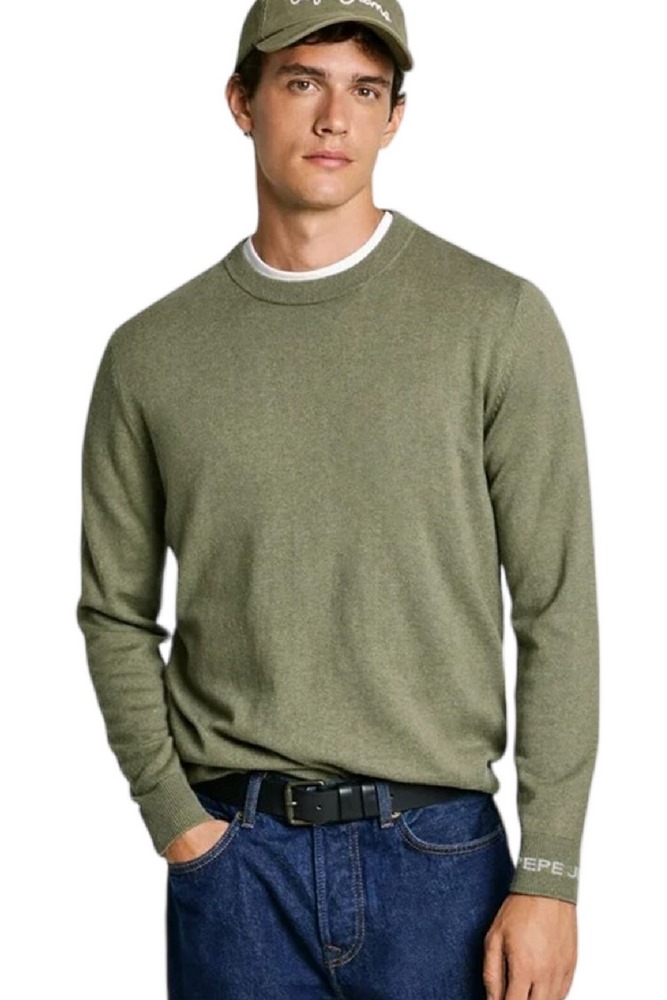 PEPE JEANS LONDON NEW ANDRE CREW NECK ΜΠΛΟΥΖΑ ΠΛΕΚΤΗ ΑΝΔΡΙΚΗ GREEN